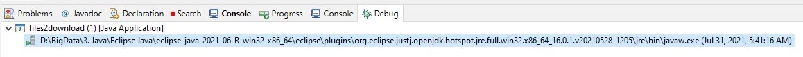 Ecliipse Enabling Debug view