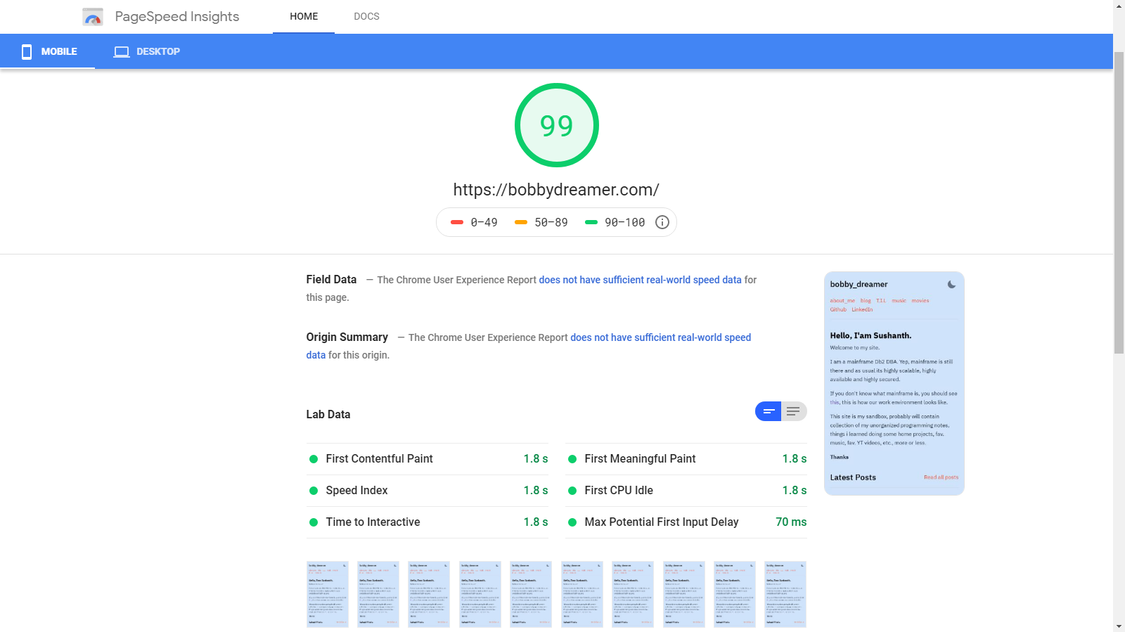 Lighthouse - Metrics