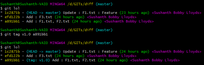 git tag - lightweight