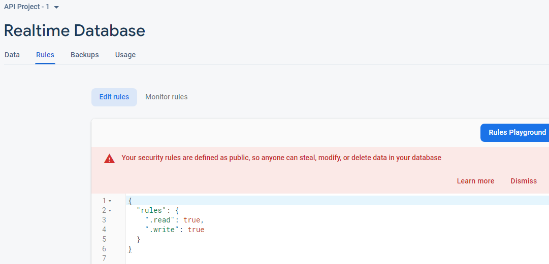 Firebase rules