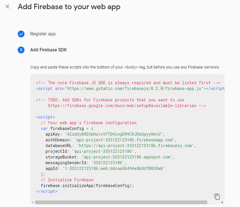 Adding firebase to your app