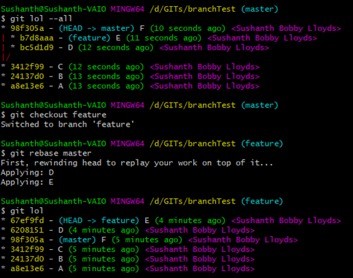 git rebase practical