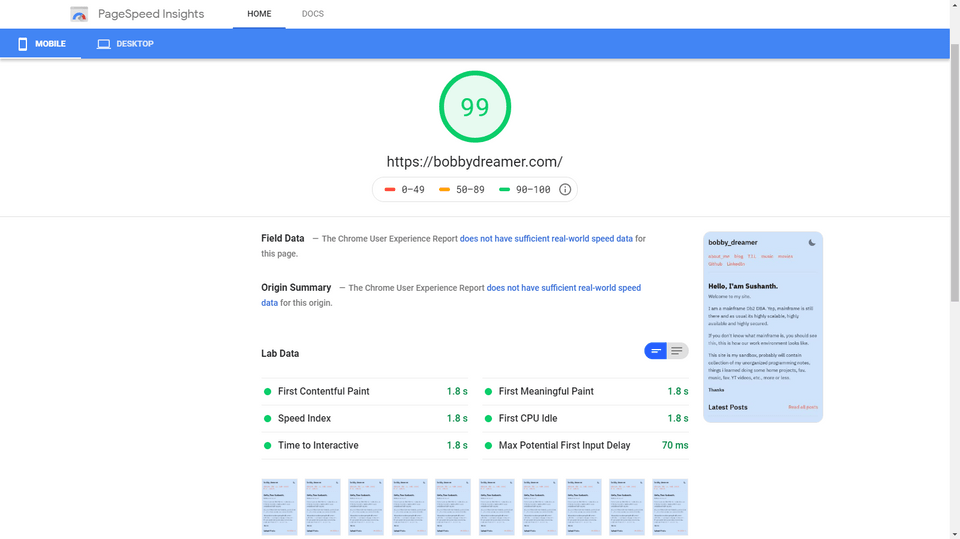 Lighthouse - Metrics